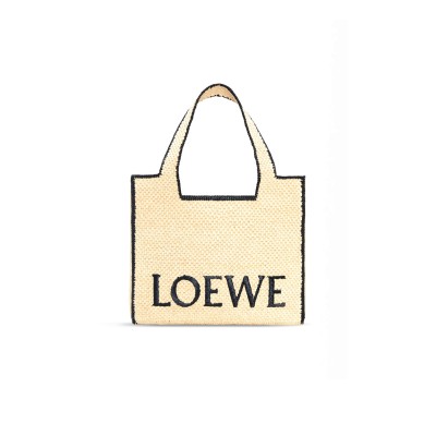 LOEWE LARGE FONT TOTE IN RAFFIA A685B60X03 (36.5*30.5*17cm)